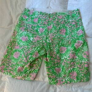 Lily Pulitzer Shorts. Green and pink pattern. In great condition.